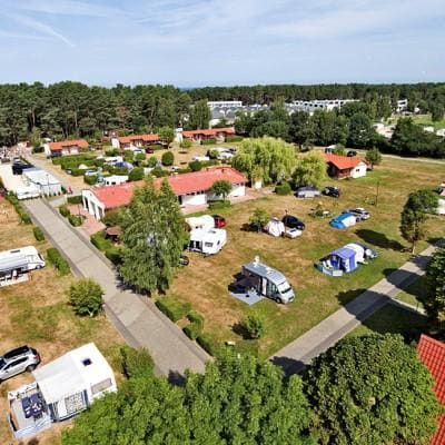 widok z góry na camping 156